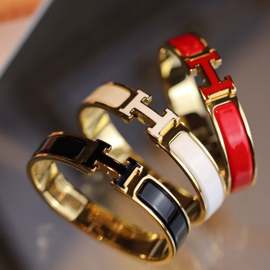[Raffine]H BRACELET 12MM GOLD