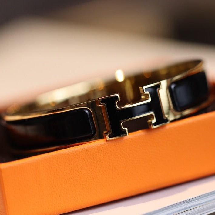 [Raffine]H BRACELET 12MM GOLD