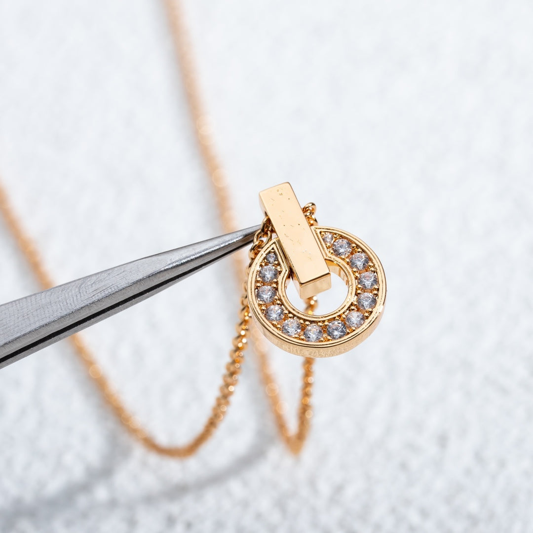 [Raffine]GARI NECKLACE PINK GOLD DIAMOND