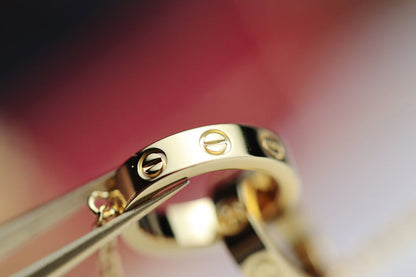 [Raffine]COLLAR AMOR DOBLE ANILLO ORO