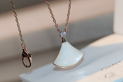 [Raffine]DREAM NECKLACE WHITE MOP PINK GOLD 1 DIAMOND