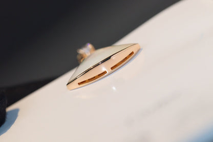 [Raffine]DREAM NECKLACE WHITE MOP PINK GOLD 1 DIAMOND