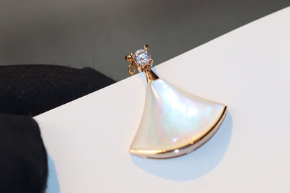 [Raffine]DREAM NECKLACE WHITE MOP PINK GOLD 1 DIAMOND