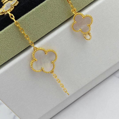 [Raffine]MAGIC CLOVER MOP GOLD BRACELET 5 MOTIFS