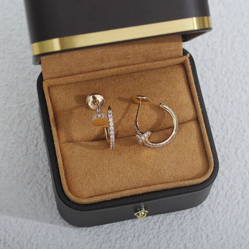 [Raffine]JUSTE FULL DIAMOND SMALL EARRINGS
