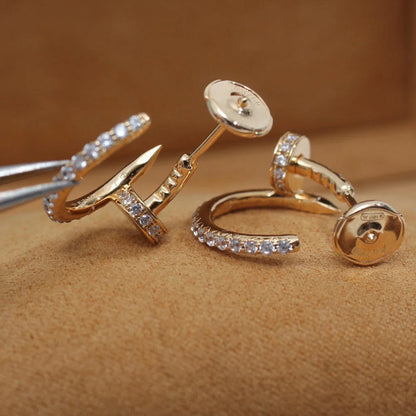 [Raffine]JUSTE FULL DIAMOND SMALL EARRINGS