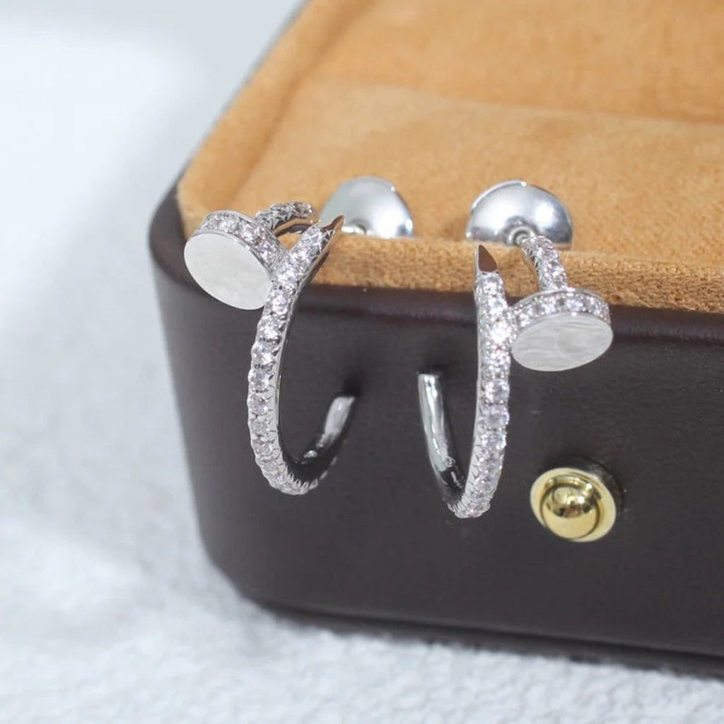 [Raffine]JUSTE FULL DIAMOND SMALL EARRINGS