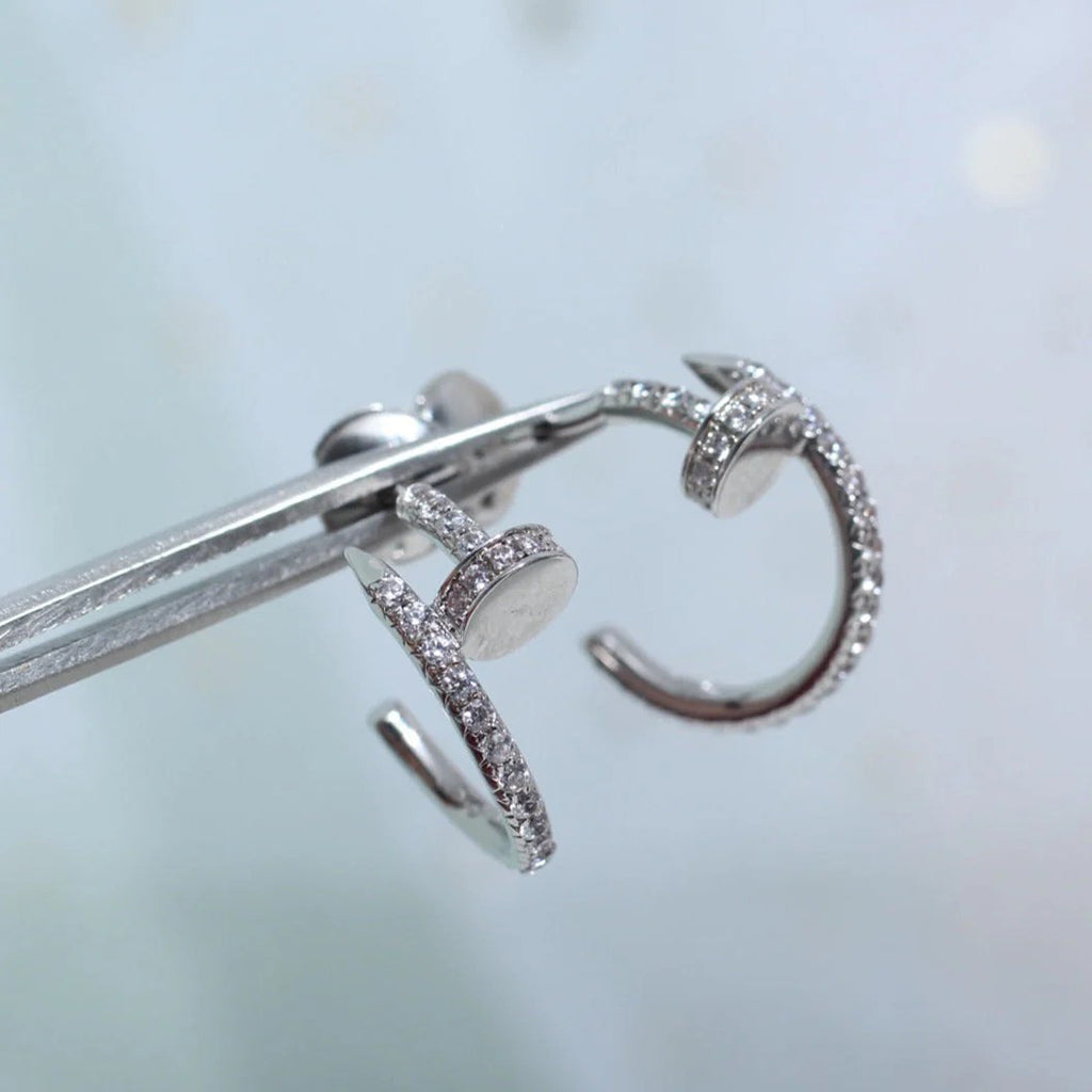 [Raffine]JUSTE FULL DIAMOND SMALL EARRINGS