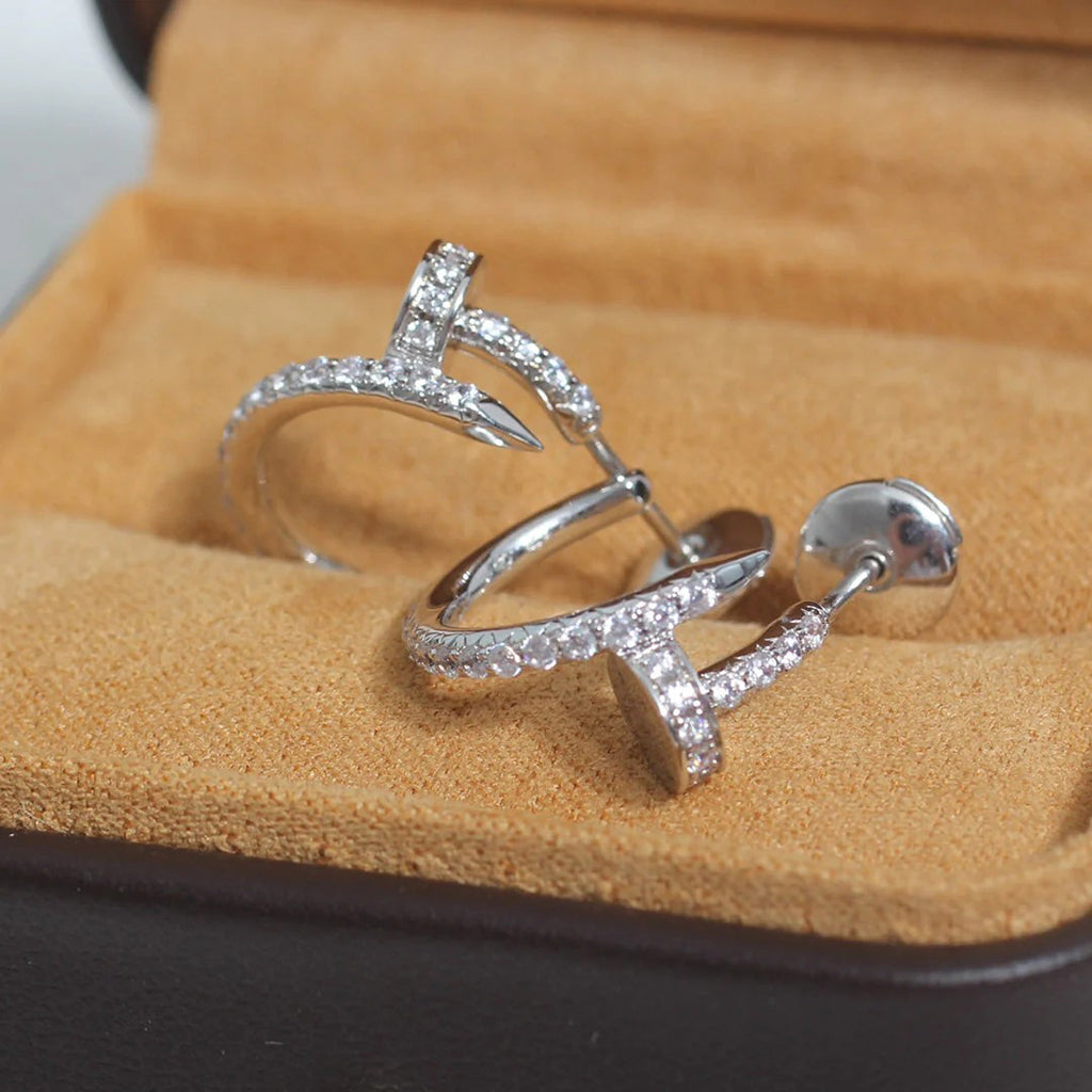 [Raffine]JUSTE FULL DIAMOND SMALL EARRINGS