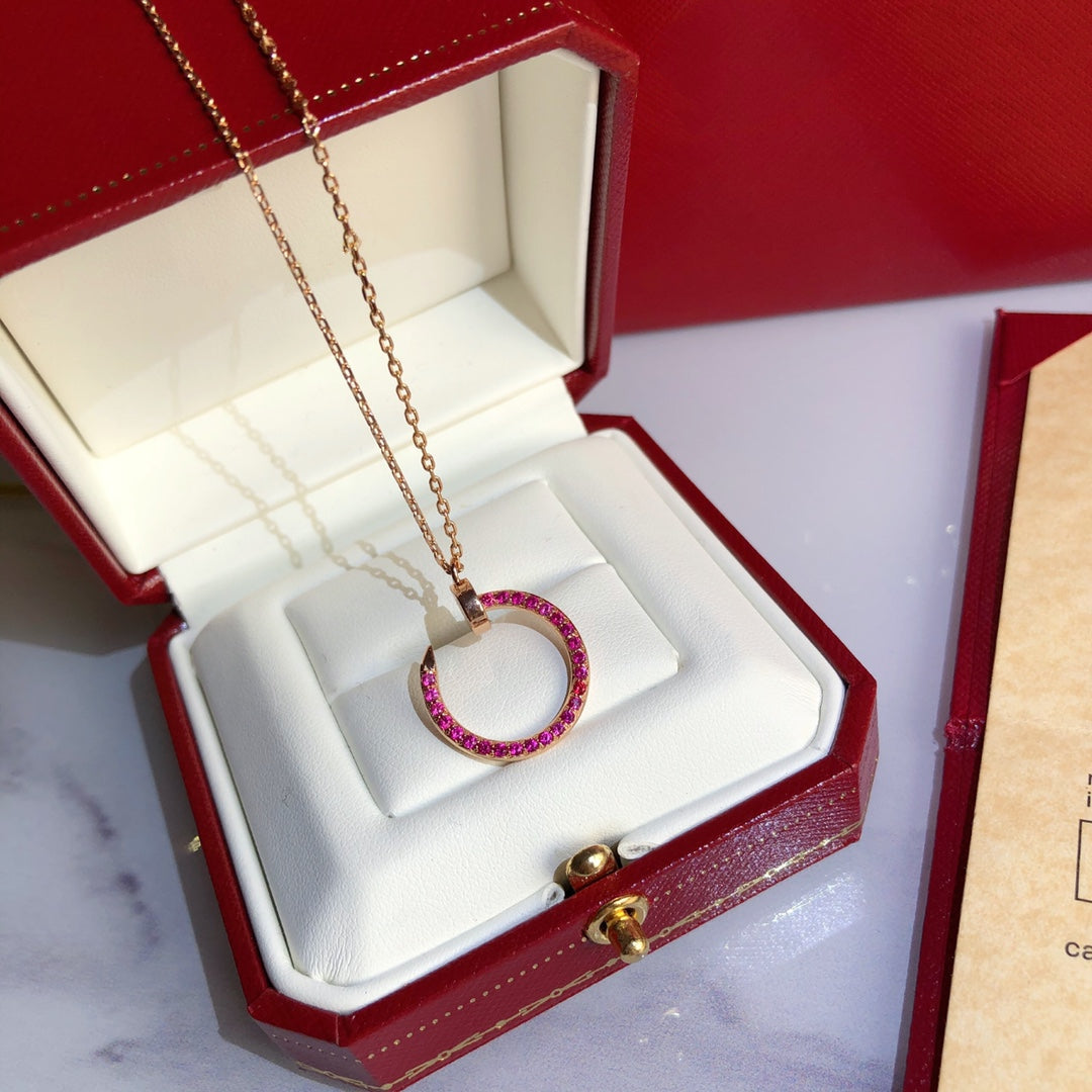 [Raffine]JUSTE NECKLACE RED FULL DIAMONDS