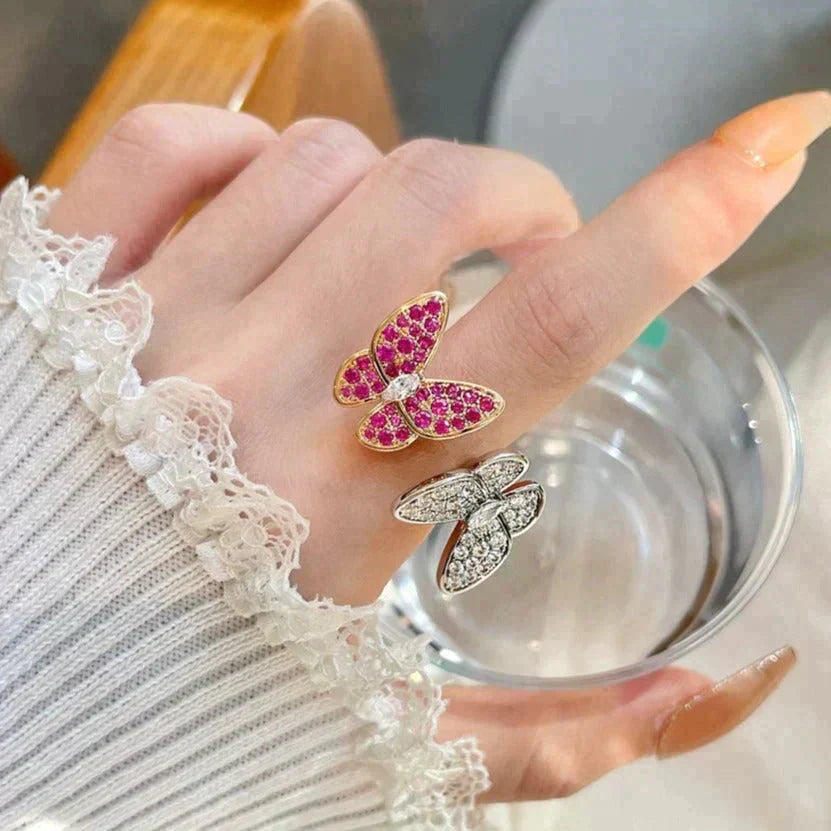 [Raffine]TWIN BUTTERFLY DIAMOND RING