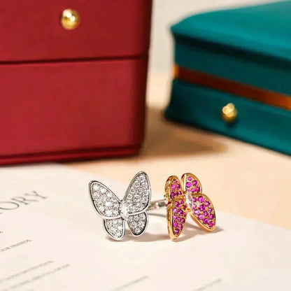 [Raffine]TWIN BUTTERFLY DIAMOND RING