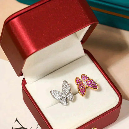 [Raffine]TWIN BUTTERFLY DIAMOND RING