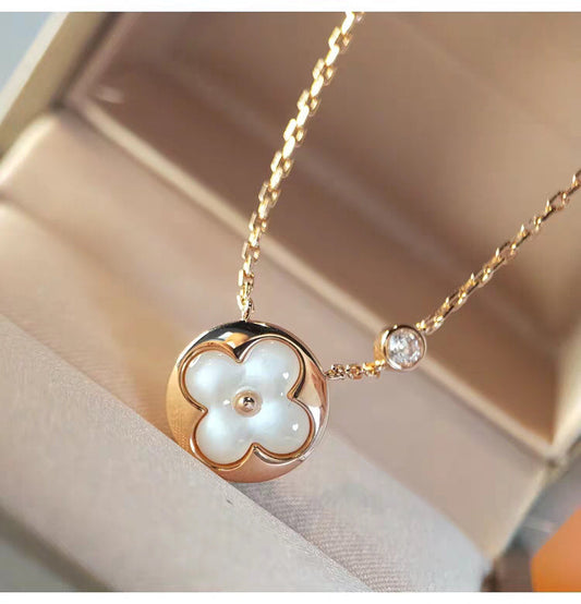 [Raffine]SUN MOP GOLD 1 DIAMOND NECKLACE