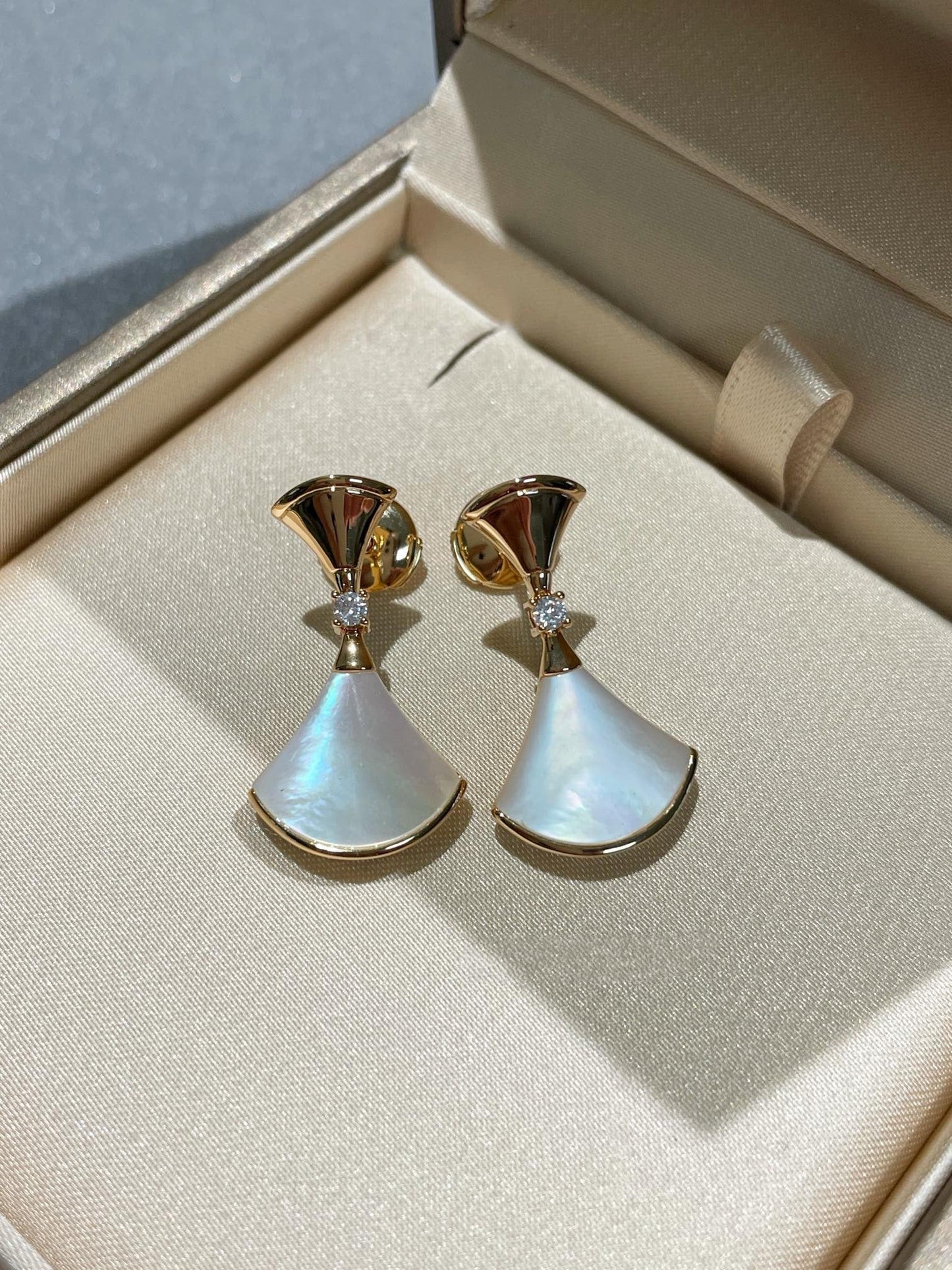 [Raffine]DREAM MOP 1 DIAMOND EARRINGS