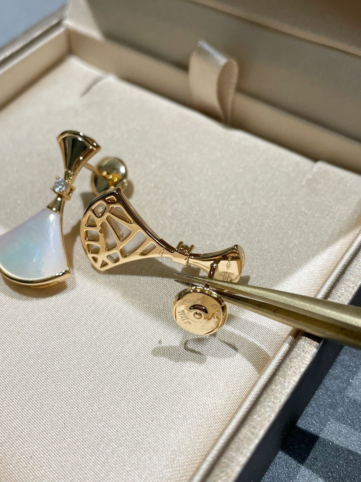 [Raffine]DREAM MOP 1 DIAMOND EARRINGS