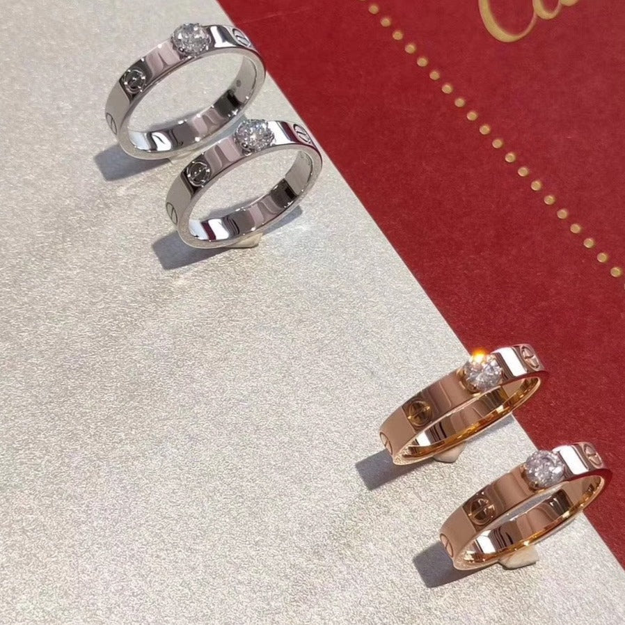 [Raffine] ANILLO DE AMOR 3.6MM 1 DIAMANTE GRANDE