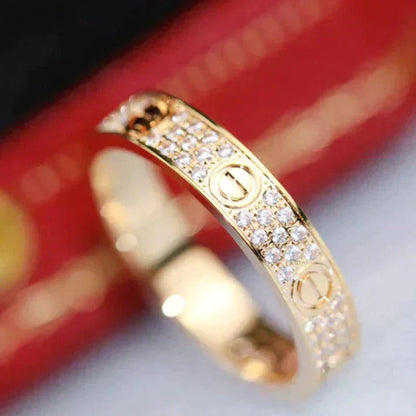 [Raffine]LOVE RING 4.0MM DIAMOND PAVED