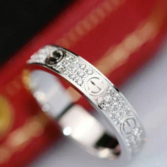 [Raffine]LOVE RING 4.0MM DIAMOND PAVED
