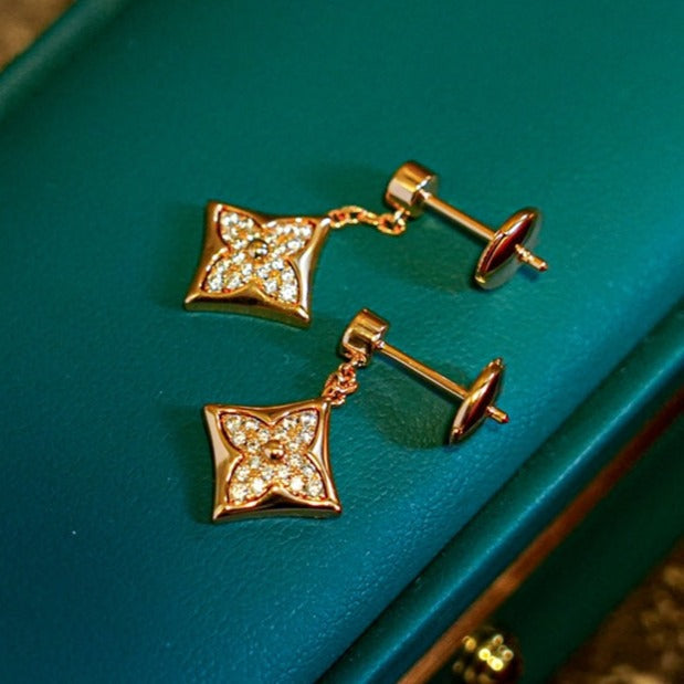 [Raffine]STAR DIAMONDS EARRINGS GOLD