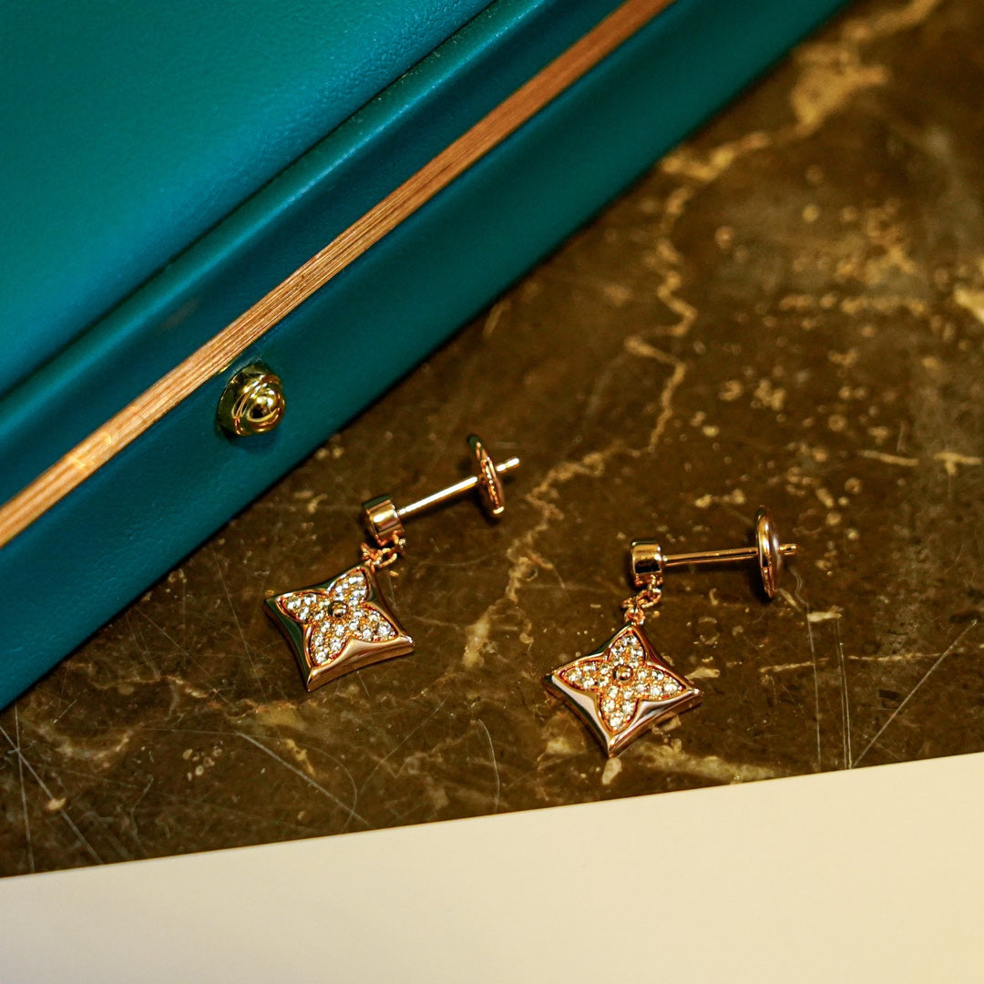 [Raffine]STAR DIAMONDS EARRINGS GOLD