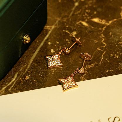 [Raffine]STAR DIAMONDS EARRINGS GOLD