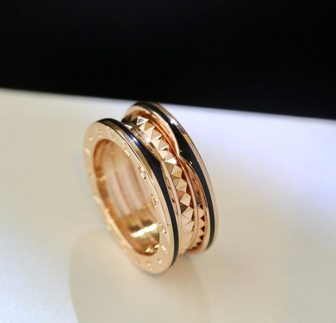 [Raffine]ZERO 1 PINK GOLD BLACK CERAMIC RING