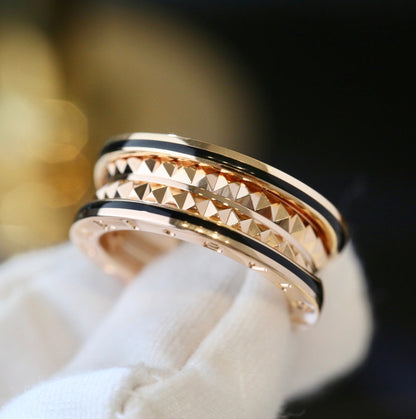 [Raffine]ZERO 1 PINK GOLD BLACK CERAMIC RING