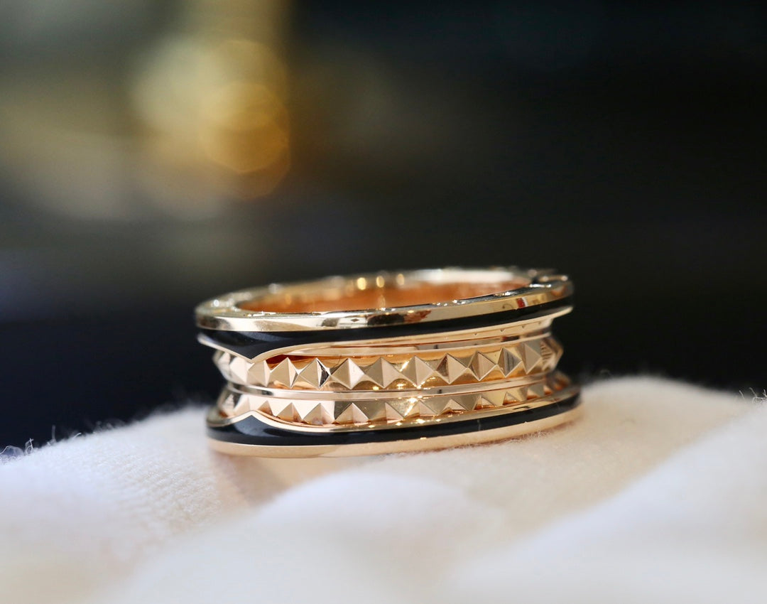 [Raffine]ZERO 1 PINK GOLD BLACK CERAMIC RING