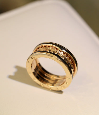[Raffine]ZERO 1 PINK GOLD BLACK CERAMIC RING