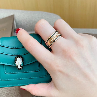 [Raffine]ZERO 1 PINK GOLD BLACK CERAMIC RING