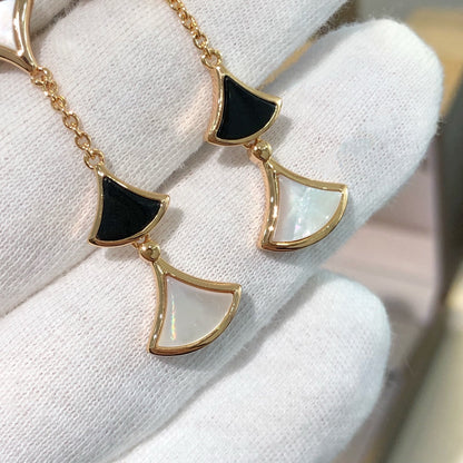 [Raffine]DREAM EARRINGS 3 MOTIFS ONYX MOP PINK GOLD