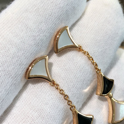 [Raffine]DREAM EARRINGS 3 MOTIFS ONYX MOP PINK GOLD