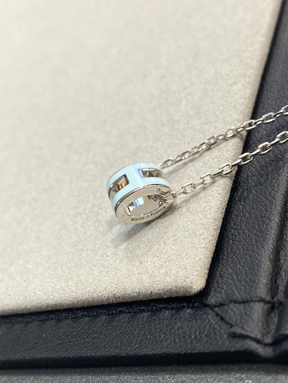 [Raffine]POP H LIGHT BLUE NECKLACE