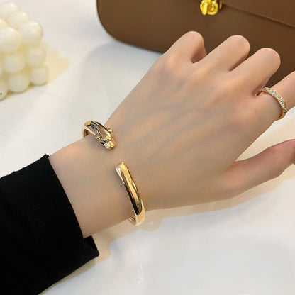 [Raffine]PANTHERE GOLD OPEN BRACELET