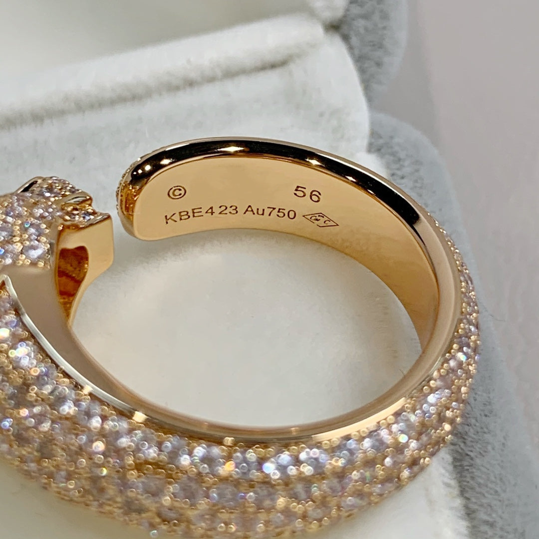 [Raffine]PANTHERE PINK GOLD DIAMOND RING