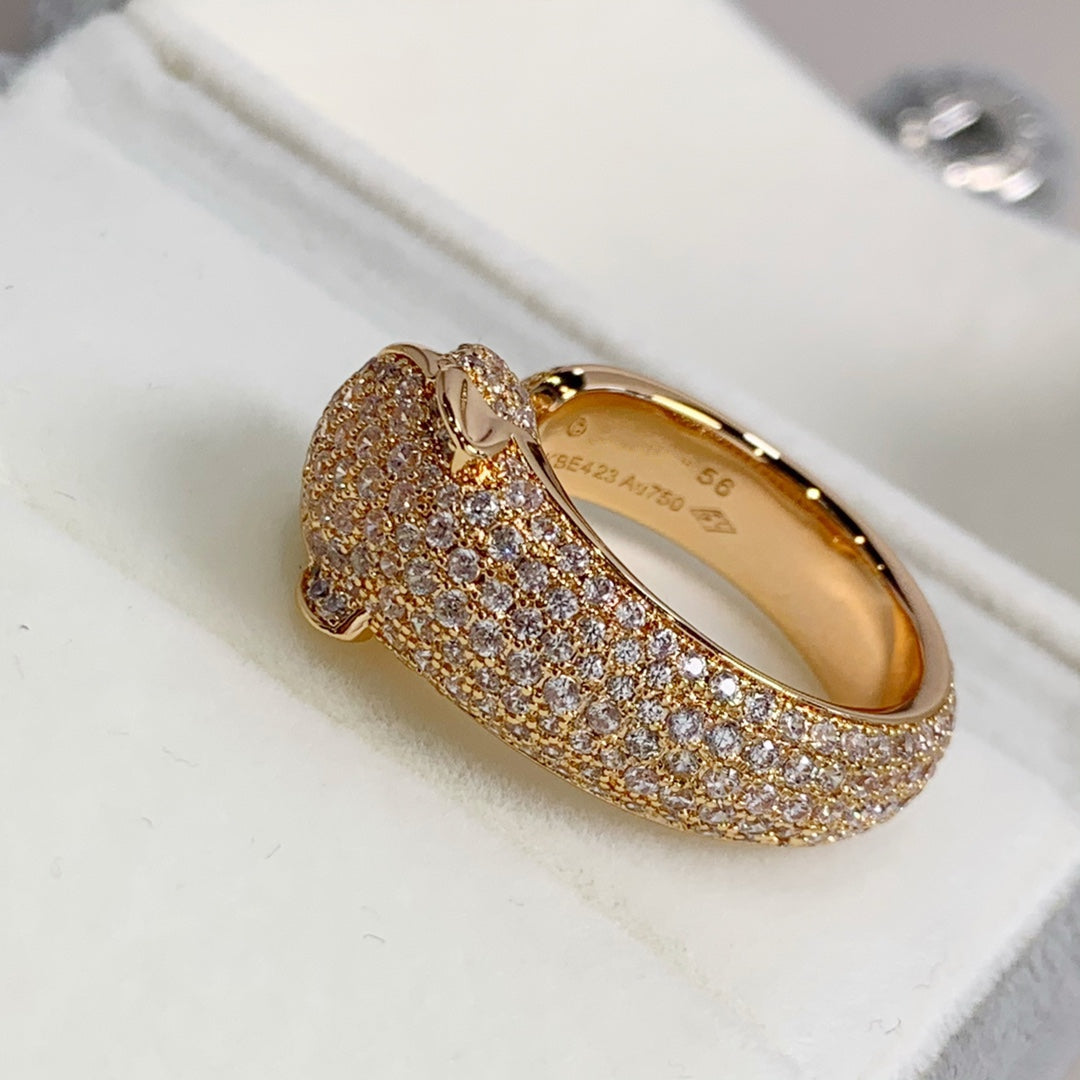 [Raffine]PANTHERE PINK GOLD DIAMOND RING