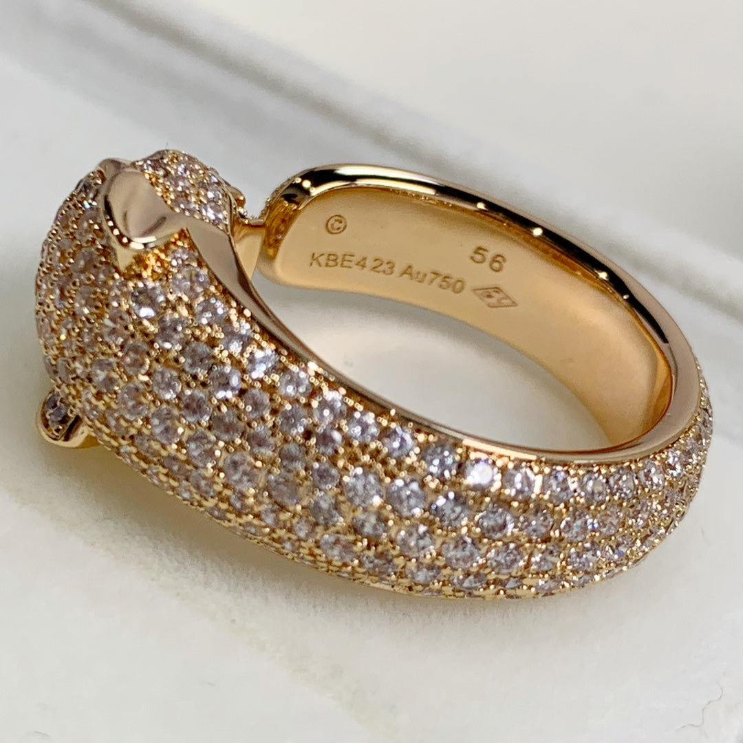 [Raffine]PANTHERE PINK GOLD DIAMOND RING