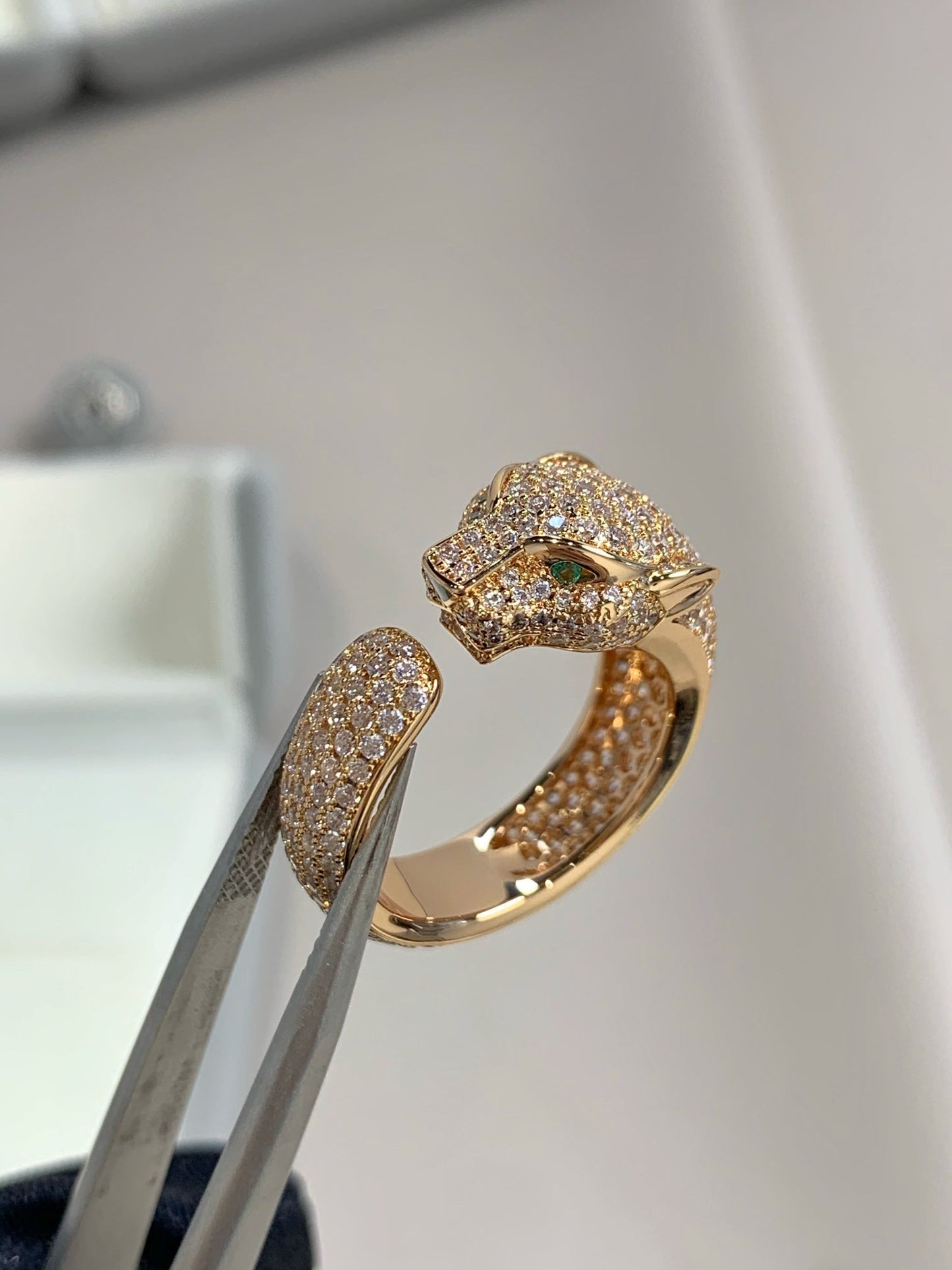 [Raffine]PANTHERE PINK GOLD DIAMOND RING