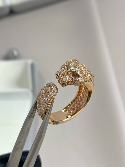 [Raffine]PANTHERE PINK GOLD DIAMOND RING