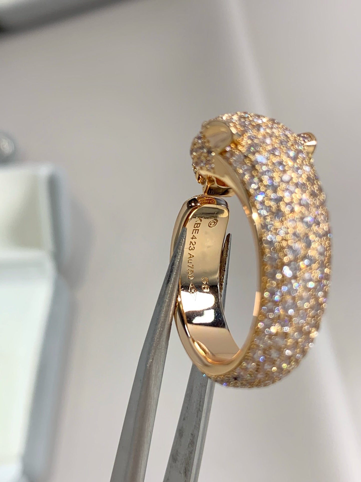[Raffine]PANTHERE PINK GOLD DIAMOND RING