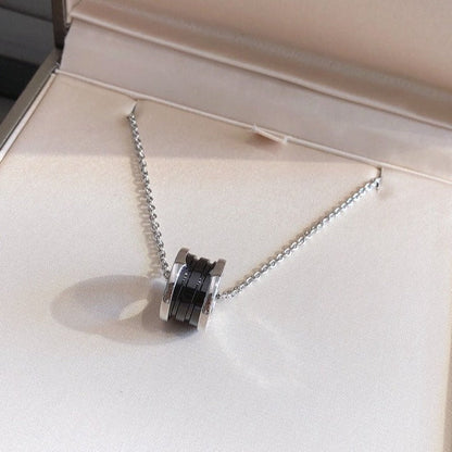 [Raffine]ZERO 1 BLACK CERAMIC SILVER NECKLACE