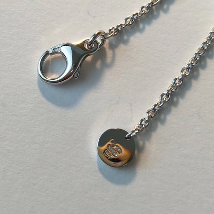[Raffine]ZERO 1 BLACK CERAMIC SILVER NECKLACE