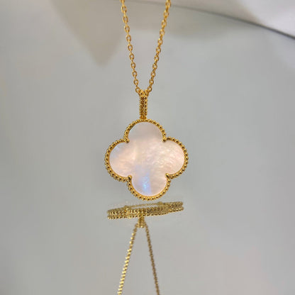 [Raffine] COLLAR CON COLGANTE GRANDE DE TRÉBOL DE 25 MM CON MOP