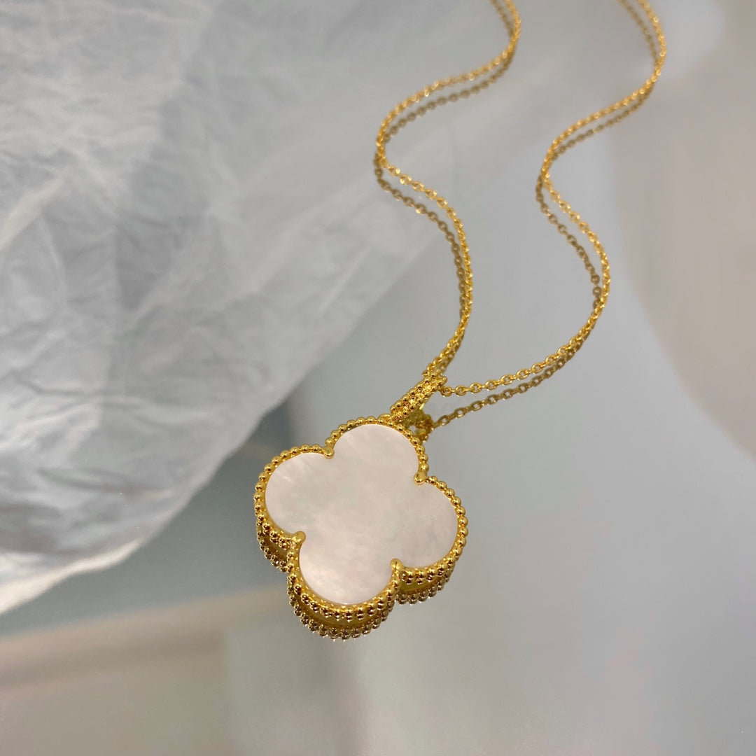 [Raffine] COLLAR CON COLGANTE GRANDE DE TRÉBOL DE 25 MM CON MOP