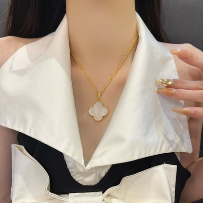 [Raffine] COLLAR CON COLGANTE GRANDE DE TRÉBOL DE 25 MM CON MOP
