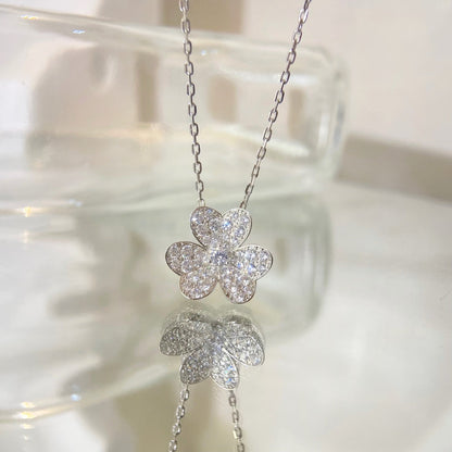 [Raffine]COLLAR DE DIAMANTES CON FLOR