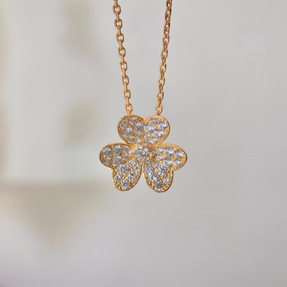 [Raffine]COLLAR DE DIAMANTES CON FLOR