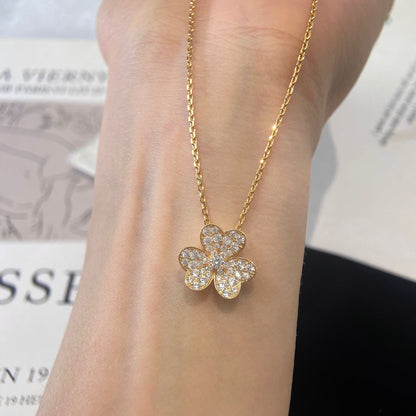 [Raffine]COLLAR DE DIAMANTES CON FLOR