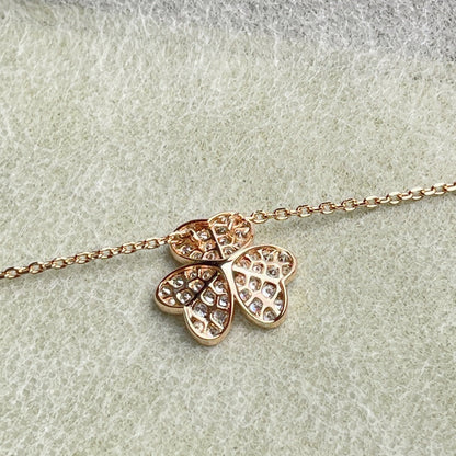 [Raffine]COLLAR DE DIAMANTES CON FLOR